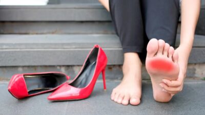 Hvor skal forfodspelotten sidde?